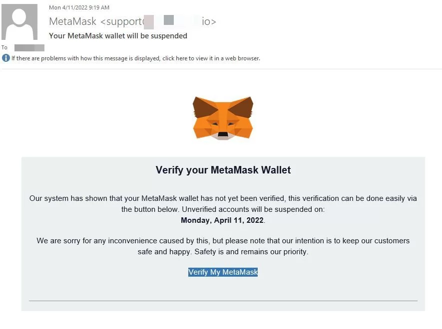 Metamask Kullanıcılarını Hedefleyen Yeni Oltalama Dolandırıcılığına Karşı Dikkat! Metamask Kullanıcılarını Hedefleyen Yeni Oltalama Dolandırıcılığına Karşı Dikkat!